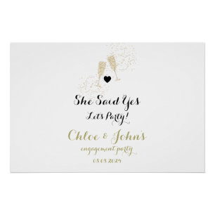 Póster signo de bienvenida de parte de compromiso, signo