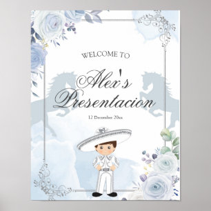 Póster Signo de bienvenida de presentación de Silver Char