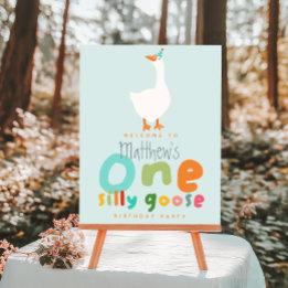 Póster Signo de bienvenida de primer cumpleaños de Boys O