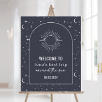 Signo de bienvenida de primer cumpleaños del Arco 