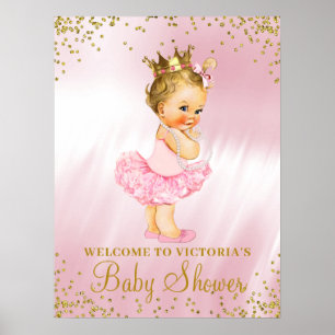 Póster Signo de bienvenida de Princess Tutu Baby Shower B