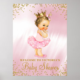 Póster Signo de bienvenida de Princess Tutu Baby Shower B