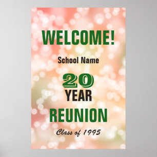Póster Signo de bienvenida de reunión de clase