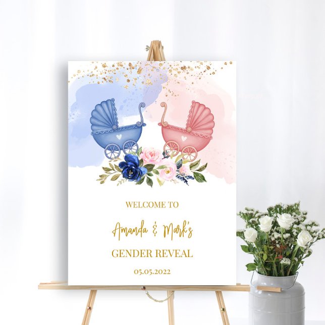 Póster Signo de bienvenida de revelación de género (Subido por el creador)