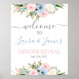 Póster Signo de bienvenida de Revelación de Género