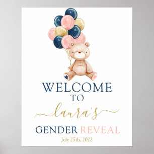 Póster Signo de bienvenida de revelación de género de osi
