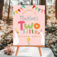 Signo de bienvenida de segundo cumpleaños de dos c