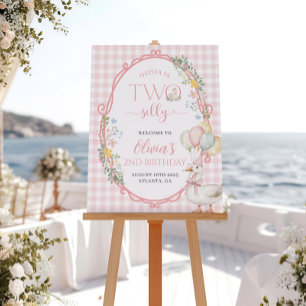 Póster Signo de bienvenida de segundo cumpleaños de un Ch