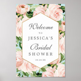 Póster Signo de bienvenida de Shabby Chic Bridal Shower