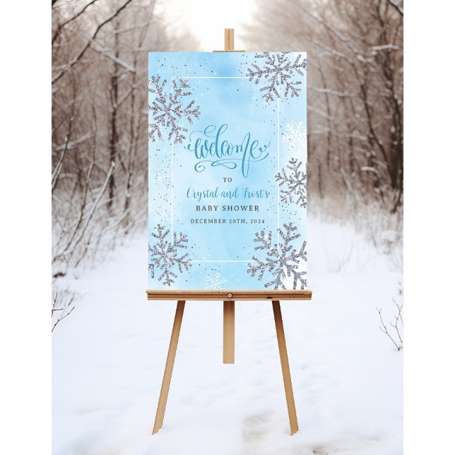 Póster Signo de bienvenida de Snowflake Winter Wonderland (Subido por el creador)