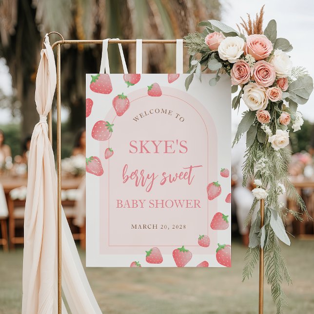 Póster Signo de bienvenida de Strawberry Berry Sweet Boho (Subido por el creador)