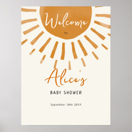 Póster Signo de bienvenida de Sunshine Boho Baby Shower