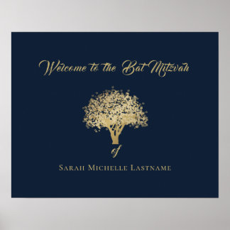 Póster Signo de bienvenida de Tree of Life Mitzvah