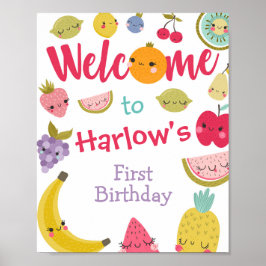 Póster Signo de bienvenida de Tuttifrutti