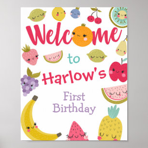 Póster Signo de bienvenida de Tuttifrutti