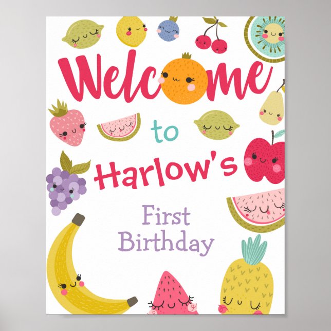 Póster Signo de bienvenida de Tuttifrutti (Frente)