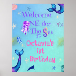 Póster Signo de bienvenida de un solo día de cumpleaños a