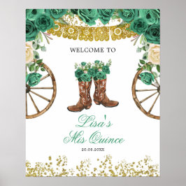 Póster Signo de bienvenida de Western Green Hunter Charra