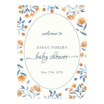 Signo de bienvenida de Wildflower Boho Baby Shower