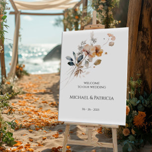 Póster Signo de bienvenida de Wildflowers boda