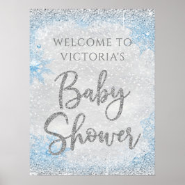 Póster Signo de bienvenida de Winter Wonderland Baby Show