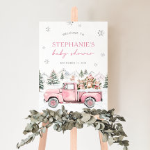 Signo de bienvenida de Winter Woodland Baby Shower