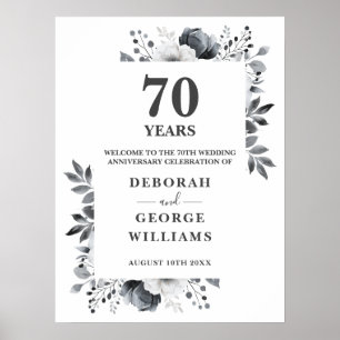 Póster Signo de bienvenida del 70º aniversario del Boda P