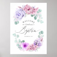 Signo de bienvenida del bautismo floral turbio mor