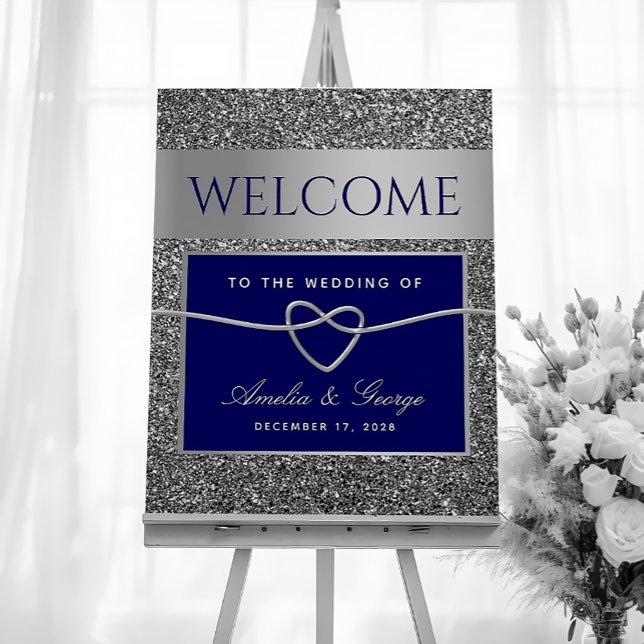Póster Signo de bienvenida del Boda azul real (Subido por el creador)