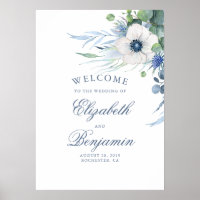 Signo de bienvenida del Boda azul turbio