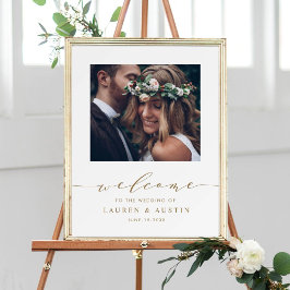 Póster Signo de bienvenida del Boda de fotografía con gui