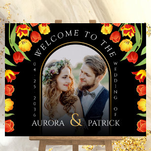 Póster Signo de bienvenida del Boda de fotografía de prim