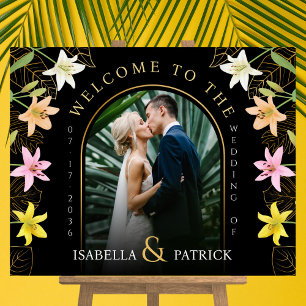 Póster Signo de bienvenida del Boda de fotografía exótico