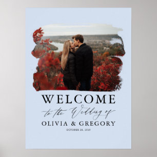 Póster Signo de bienvenida del Boda de fotos