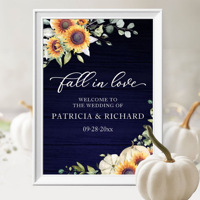 Póster Signo de bienvenida del Boda de girasoles verdes (Subido por el creador)