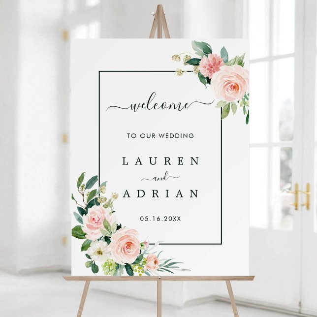 Póster Signo de bienvenida del Boda de la Bloom Rosa de R (Subido por el creador)
