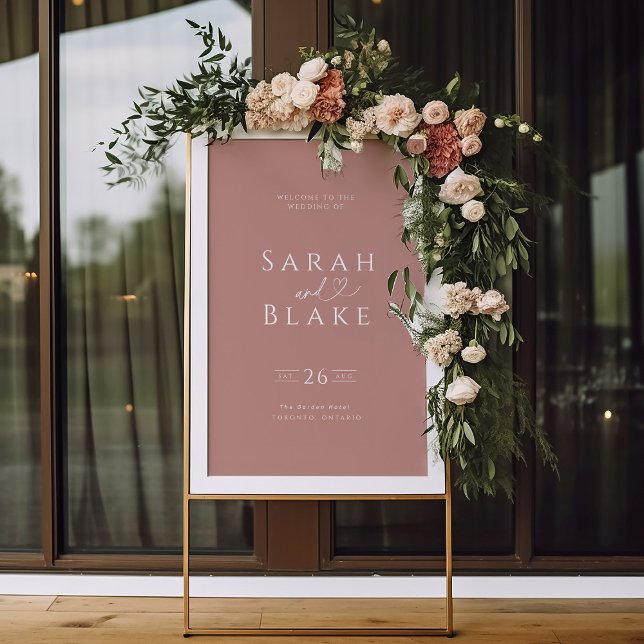 Póster Signo de bienvenida del Boda de la tipografía del  (Subido por el creador)