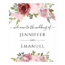 signo de bienvenida del boda de nombre personaliza