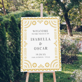Póster Signo de bienvenida del Boda inspirado en el pinta