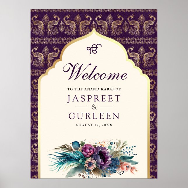 Póster Signo de bienvenida del Boda Purple Cream Anand Ka (Frente)