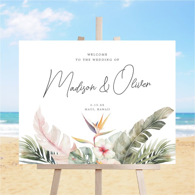 Póster Signo de bienvenida del Boda tropical de la isla b (Subido por el creador)