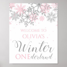 Póster Signo de bienvenida del copo de nieve Onederland d