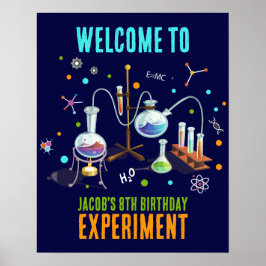 Póster Signo de bienvenida del Fiesta de ciencia