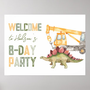 Póster Signo de bienvenida del Fiesta de construcción de