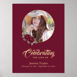 Póster Signo de bienvenida del funeral conmemorativo de l