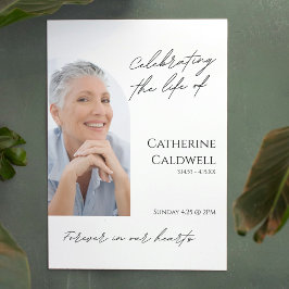 Póster Signo de bienvenida del funeral de la foto del arc