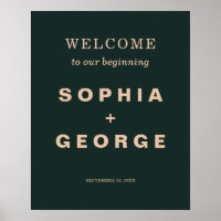 Signo de bienvenida del moderno Boda Boho Jewel Ea