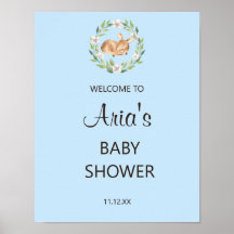 Signo de bienvenida del niño de la ducha con sueño