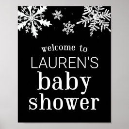Póster Signo de bienvenida del Personalizado Baby Shower 