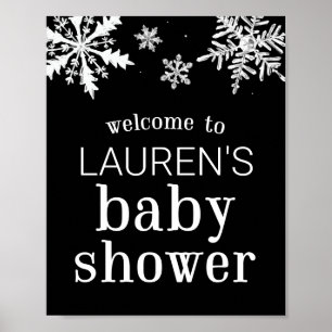 Póster Signo de bienvenida del Personalizado Baby Shower 